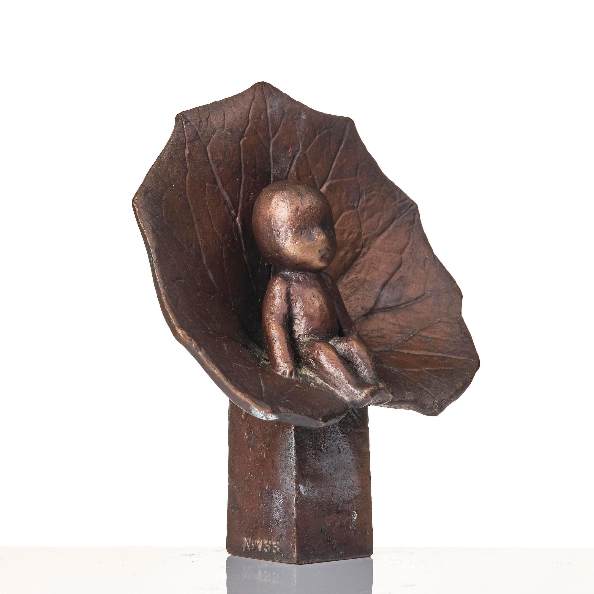 Lisa Larson, skulptur, "Tummelisa", brons, Scandia Present, ca 1978.
