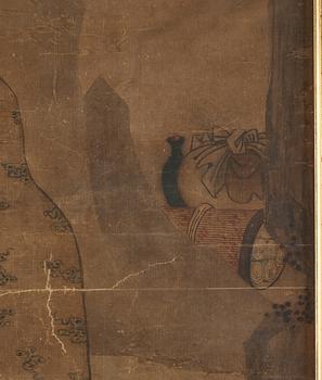 Kaikemono, akvarell och tusch på siden. Japan, Edo.