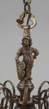 LJUSKRONA, barockstil, 1900-tal. Höjd ca 97 cm.