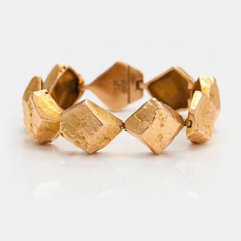 Björn Weckström, "Lapp stones", a 14K gold bracelet. Lapponia 1966.