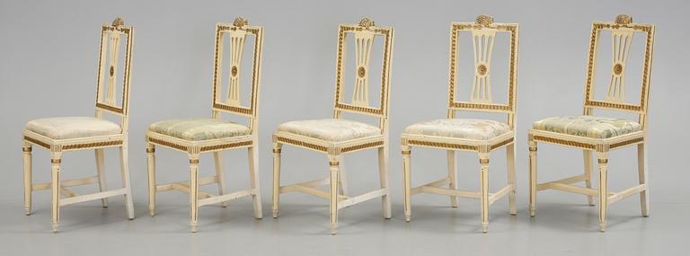 STOLAR, 5 st, gustavianska, Lindome, 1700-talets slut.