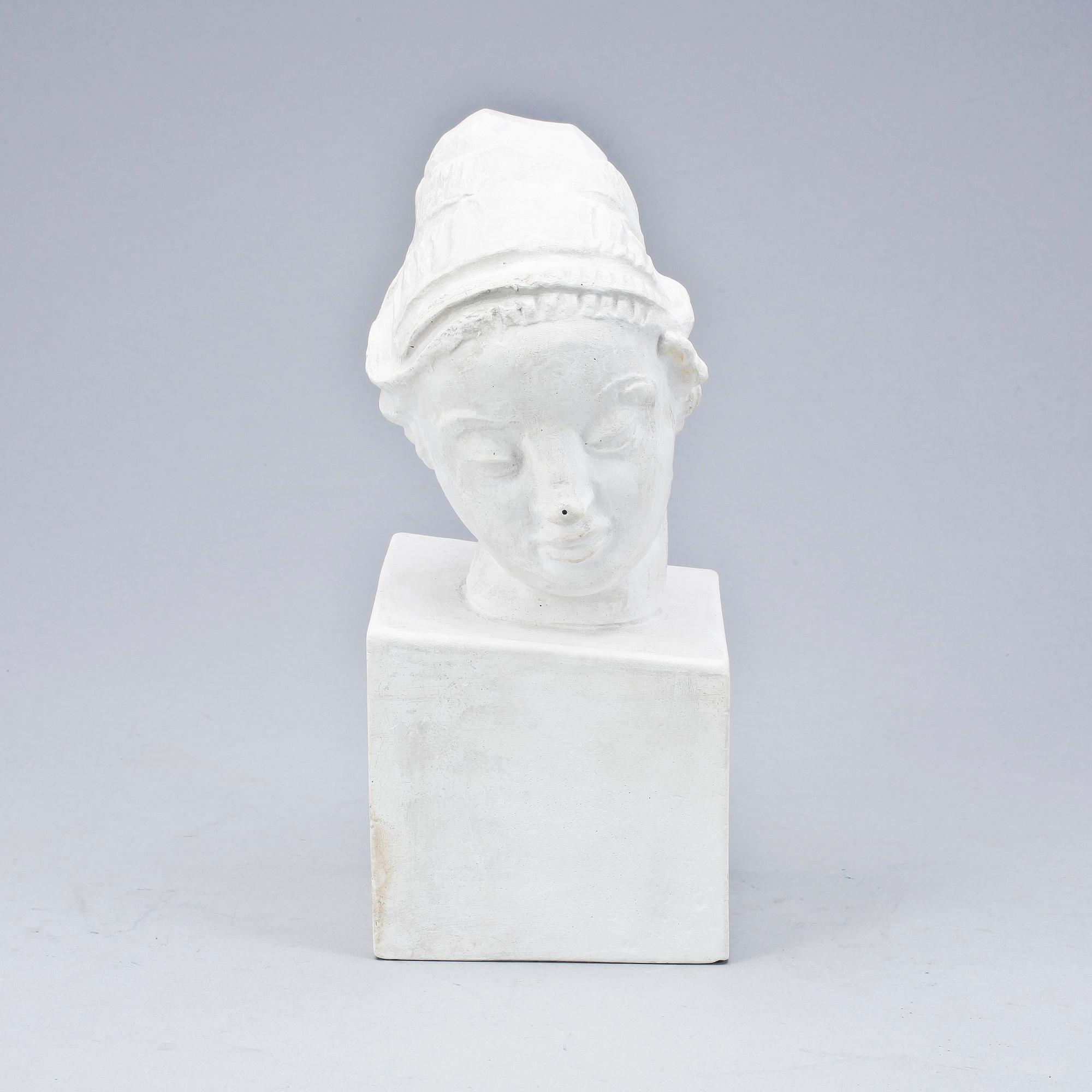 CARL MILLES, skulptur, gips, sign.