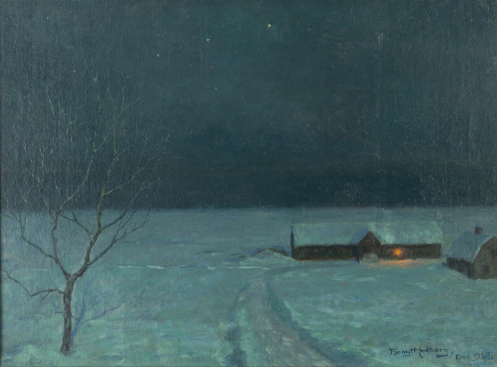 Bengt Hedberg, olja på duk, signerad, daterad 1918.