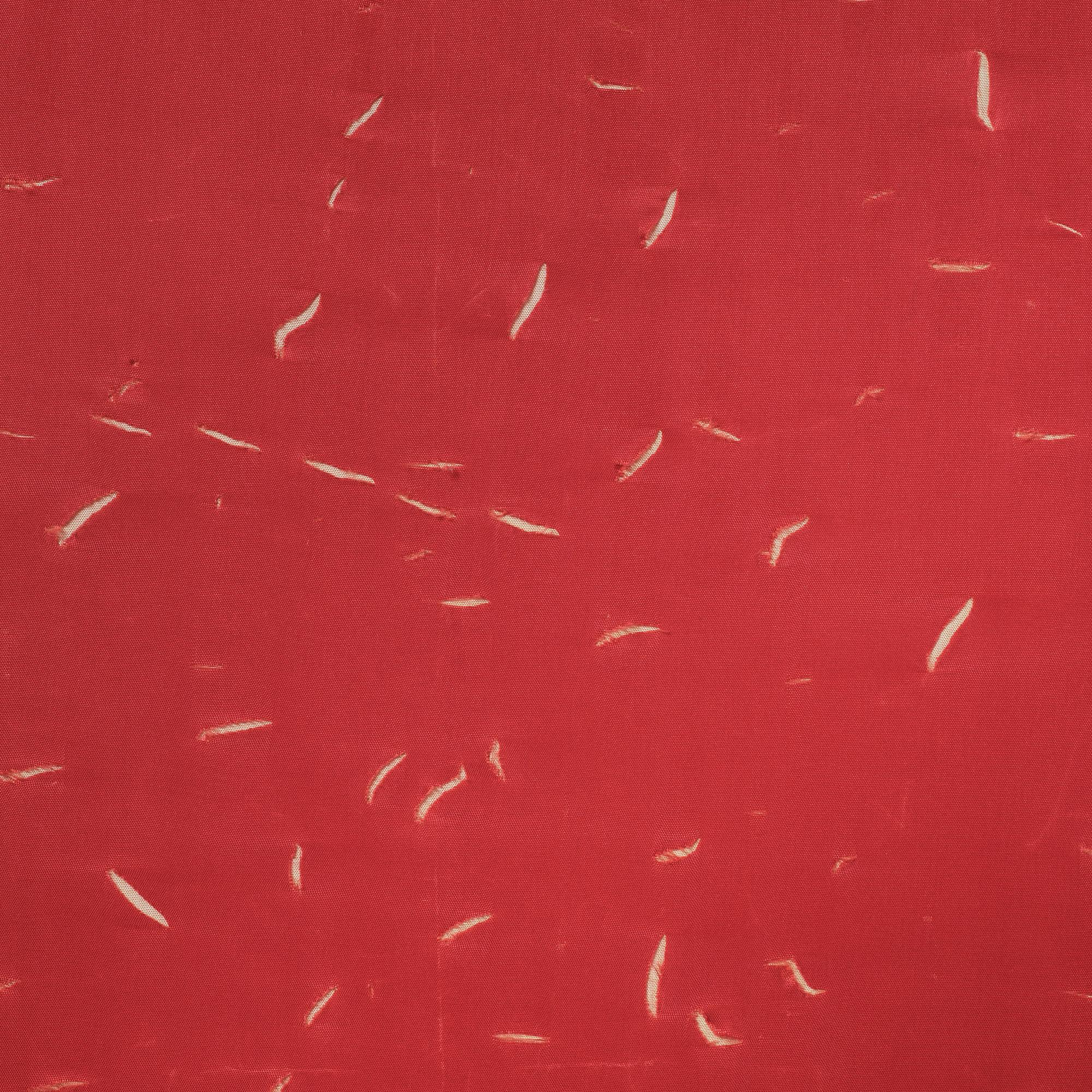 Maximilian Arnold, signed and dated 2013 on verso. Perforated textile.