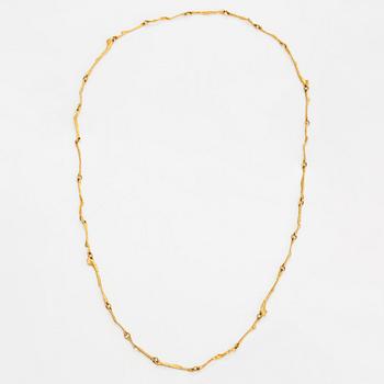 Björn Weckström, a 14K gold necklace 'Golden stream'. Lapponia 1979.