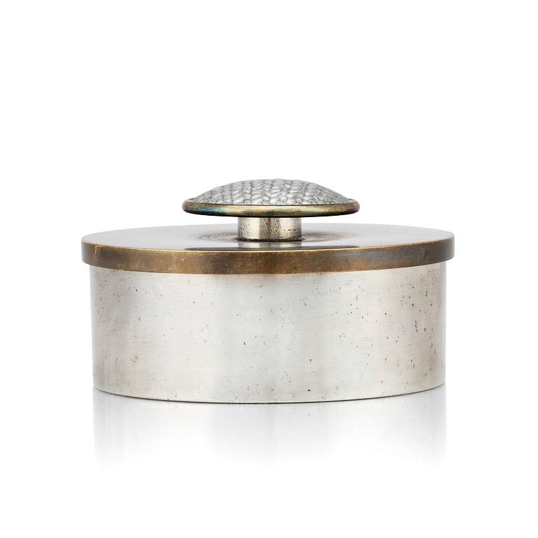 Björn Trägårdh, a pewter and brass box, Svenskt Tenn, Stockholm 1938.