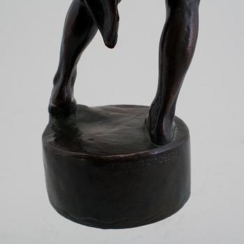 TORE STRINDBERG, bronze sculpture, signed. Height 25.5 cm.