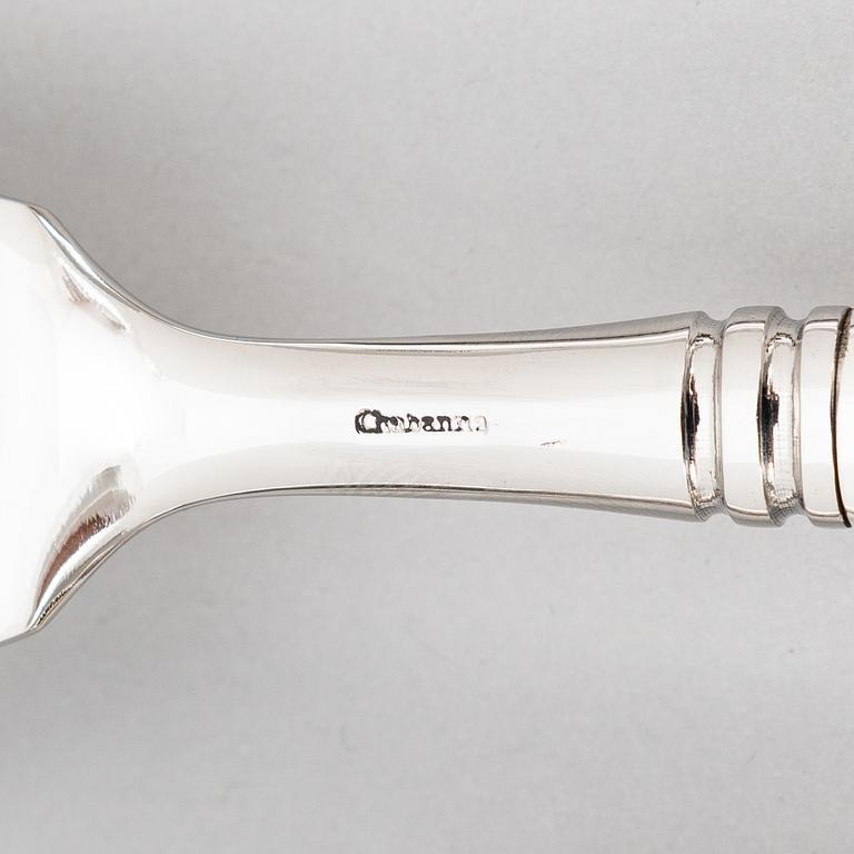 Pekka Piekäinen, Serving cutlery, 7 pcs, silver and stainless steel.