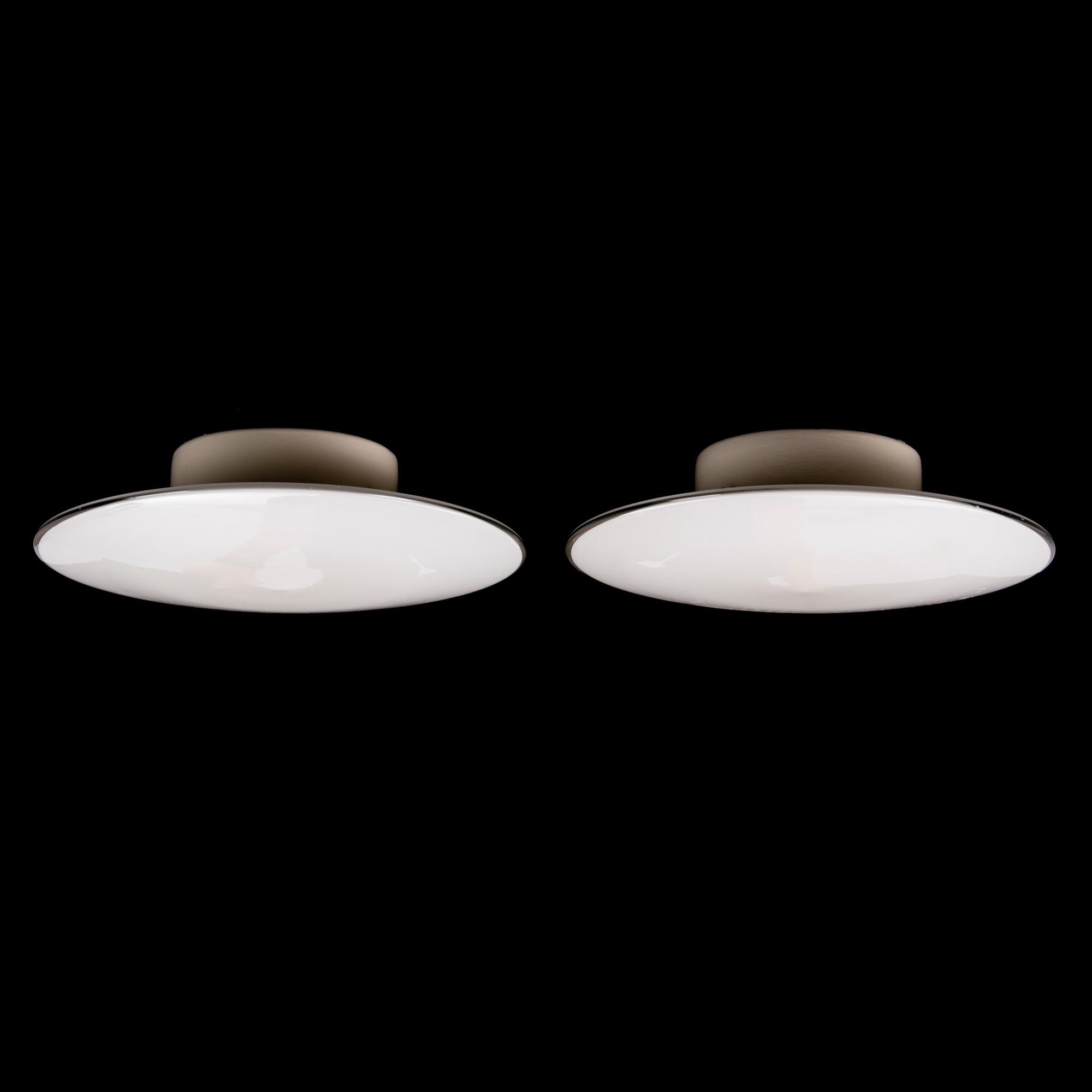 A PAIR OF WALL LAMPS / CEILING LAMPS, "AJ-Eklipta", Louis Poulsen/ license Orno1960s.