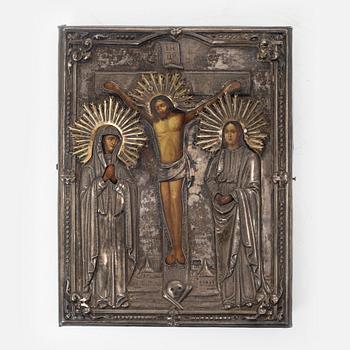 Icon with a silver oklad, Kiev 1865.