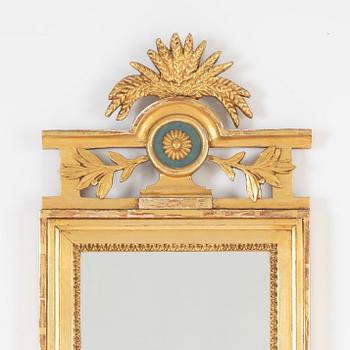 A late Gustavian style mirror, 19th Century.