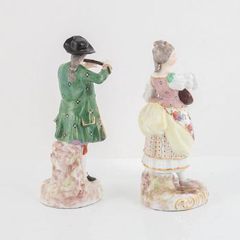 Figuriner, ett par, porslin, Tyskland, tidigt 1900-tal.