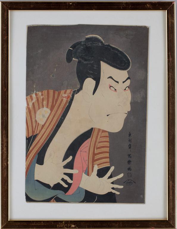 TOSHUSAI SHARAKU, träsnitt, 1800-tal.