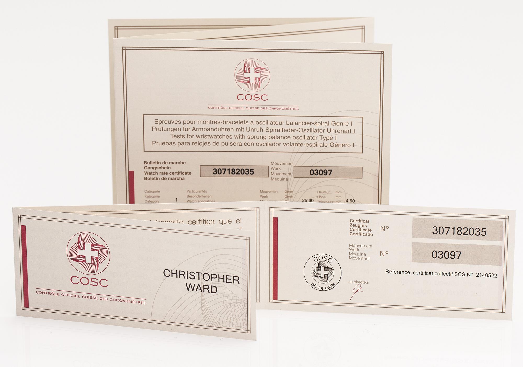 CHRISTOPHER WARD, C11, Titanium Extreme 1000, chronometer, wristwatch, 42 mm.