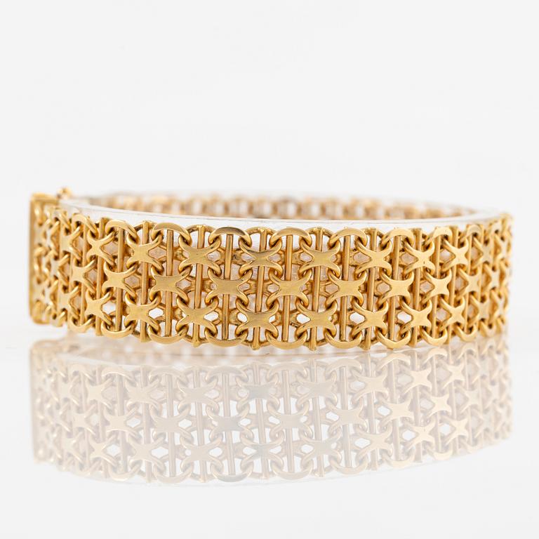 Armband, 18K guld, x-länk.