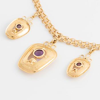 Necklace 18K gold with three pendants, one of which is Stigbert from 1954.