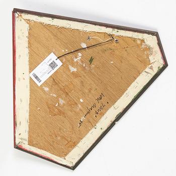 Carl Magnus, acrylic on canvas/panel, signed and dated -85 verso.