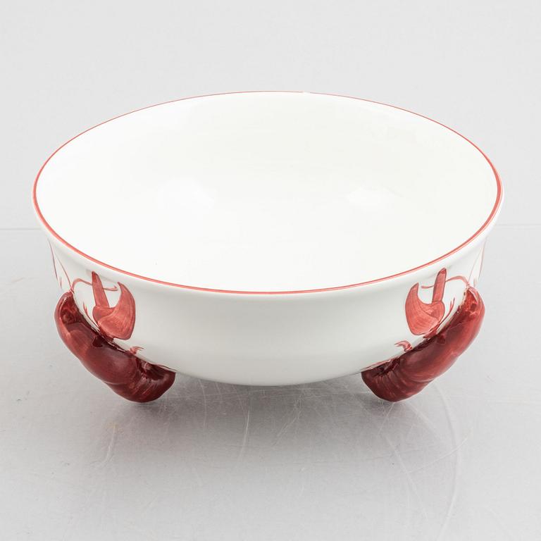 A creamware crayfish bowl, Rörstrand, Sweden, second half of the 20th century.