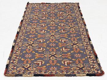 A twizt stich bench cushion from Scania. C 187 x 79 cm Circa 1900.