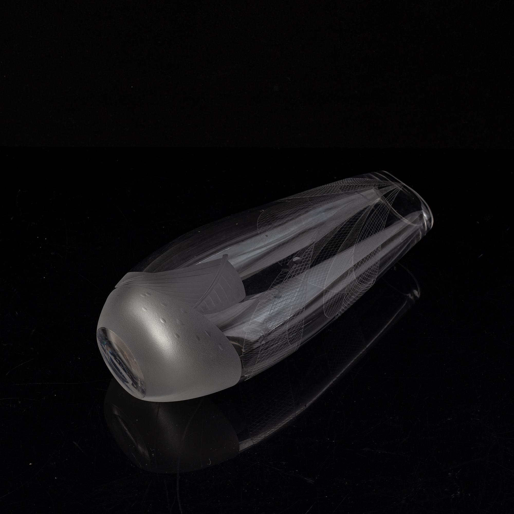 Vicke Lindstrand, vas, glas. Kosta, 1950-tal.