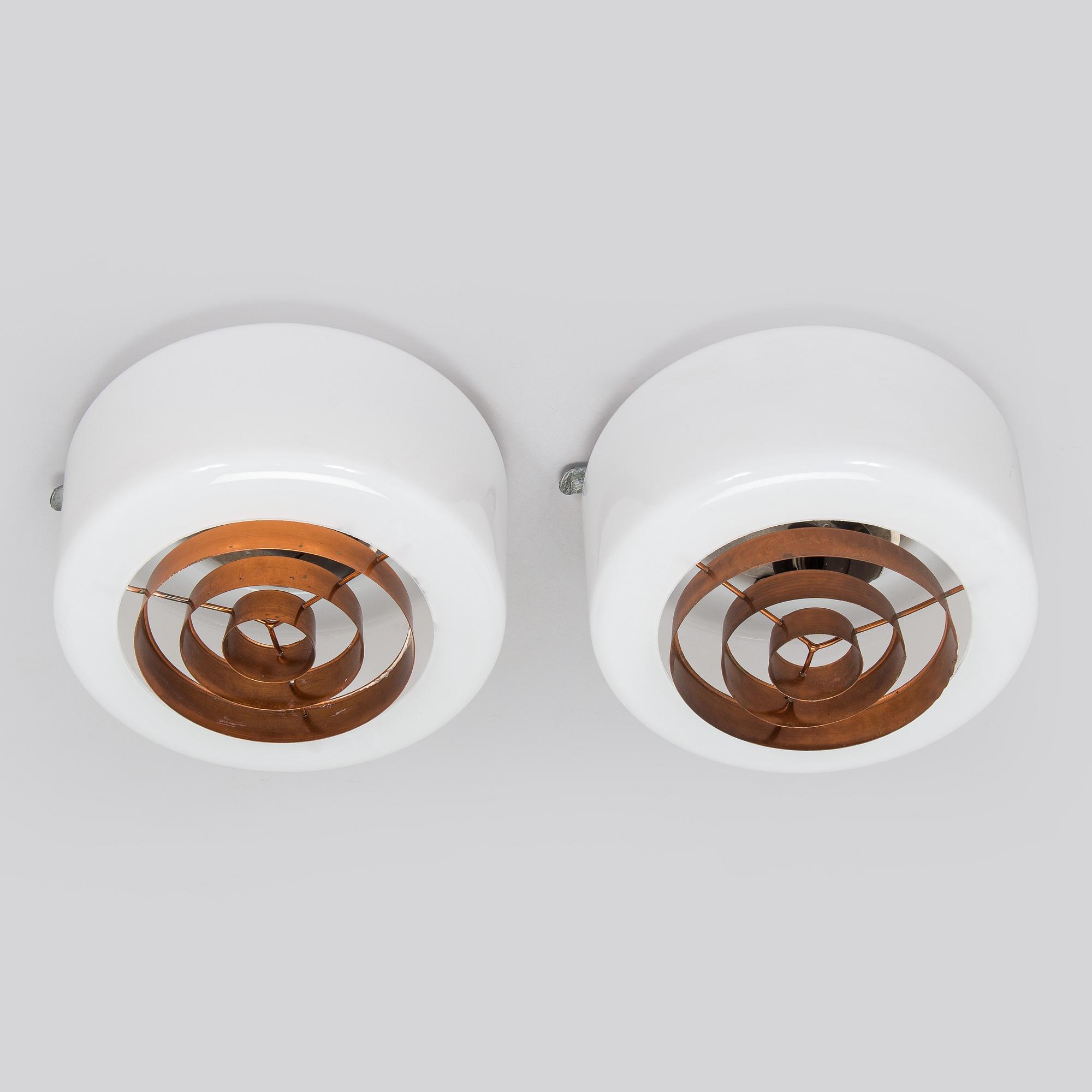 Paavo Tynell, kattovalaisimia ,2 kpl, A2-7, Idman 1900-luvun puoliväli.