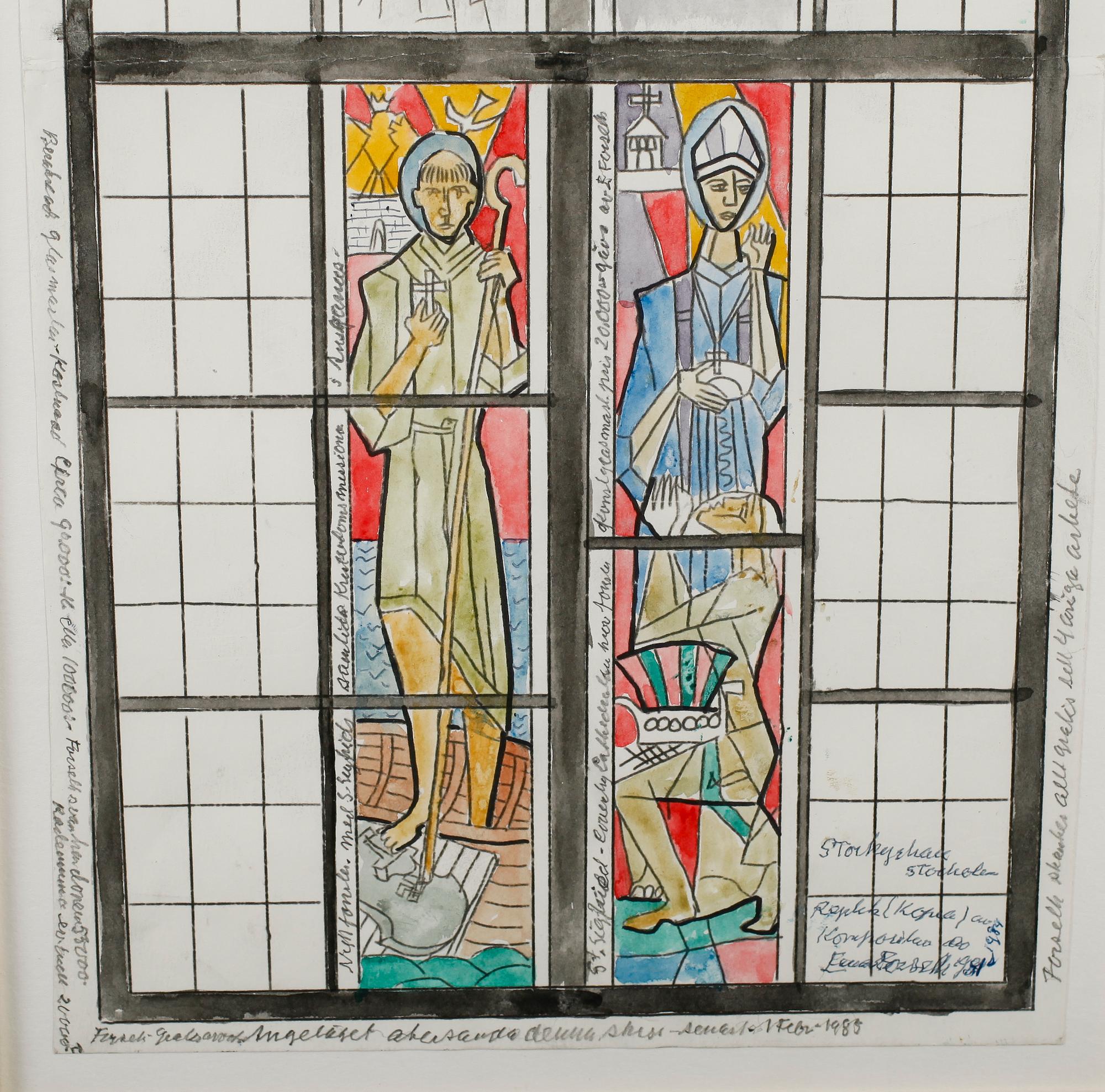 EINAR FORSETH, blandteknik, signerad.