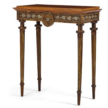 37. Konsolbord, tillskrivet Pehr Ljung (bildhuggare i Stockholm, kunglig hovbildhuggare 1788-1819), Sengustavianskt.