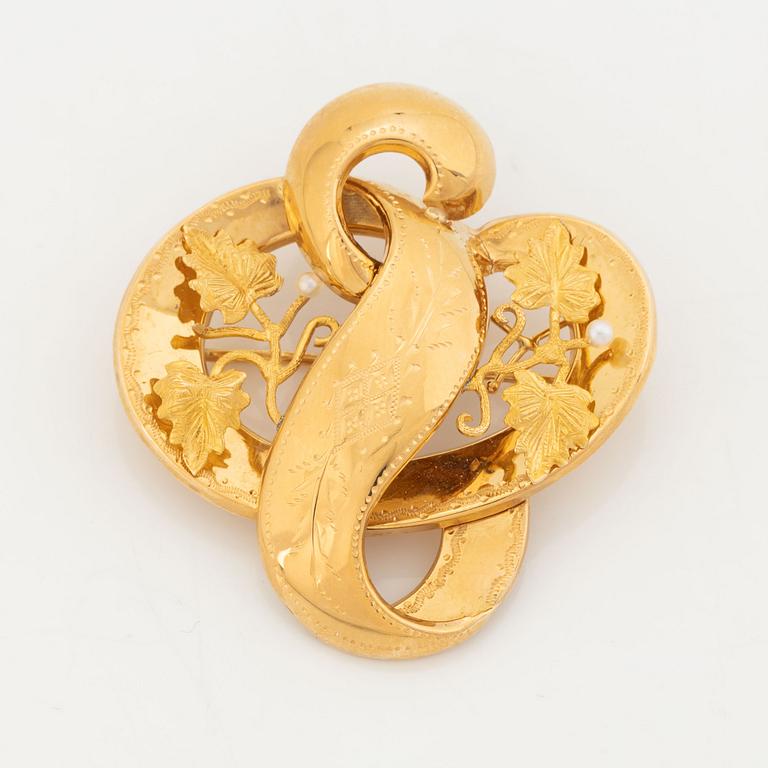 18K gold brooch, Gustaf Dahlgren & Co.