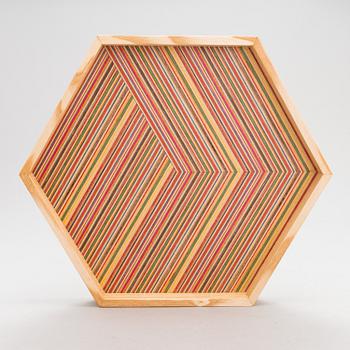 ALEKSI PUUSTINEN, 'Hexagon Tray', signed.