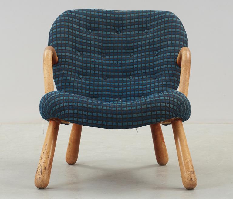 FÅTÖLJ, "Clam Chair" / "Muslinge", Philip Arctander, tillskriven, 1940/50-tal.