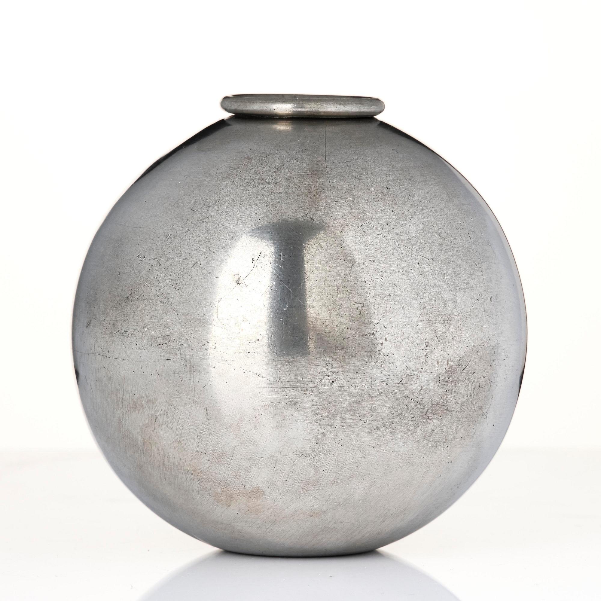 Nils Fougstedt, a pewter vase model A 1477, Firma Svenskt Tenn, Stockholm, 1932.