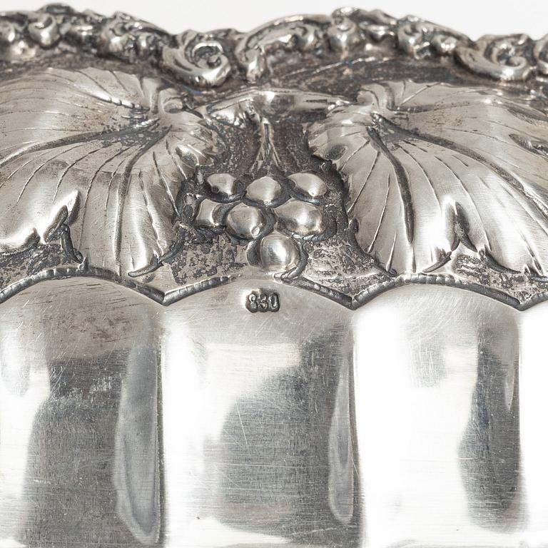 Tray, silver, 20th century.