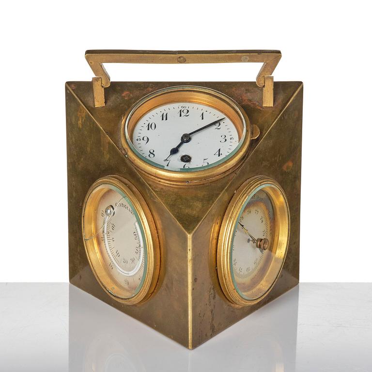 Reseur med barometer och termometer, Frankrike, 1900-talets början.