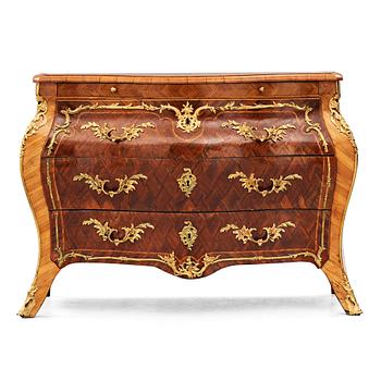 3. A Swedish Rococo 18th century commode attributed to N. Korp.