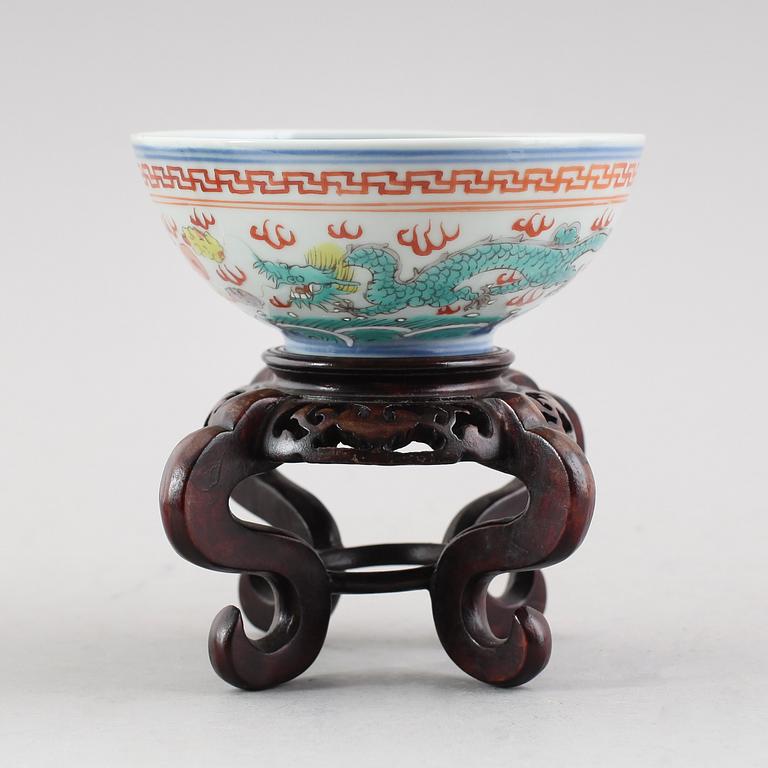 SKÅL, porslin, Kina, 1900-talets första hälft.