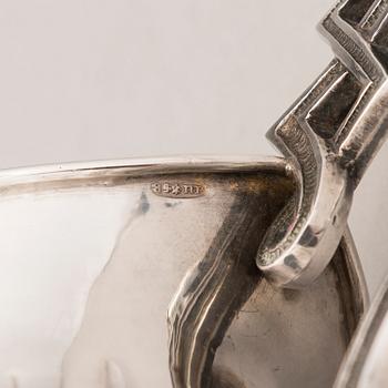 A Russian silver jug, Saint Petersburg, latter half of the 19th Century, cyrillic mark PT.