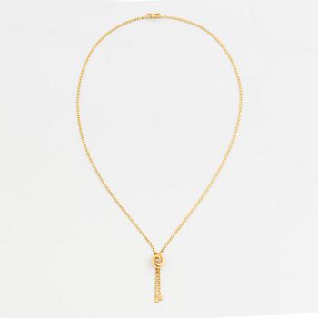 Collier, 18K gold with a small diamond.