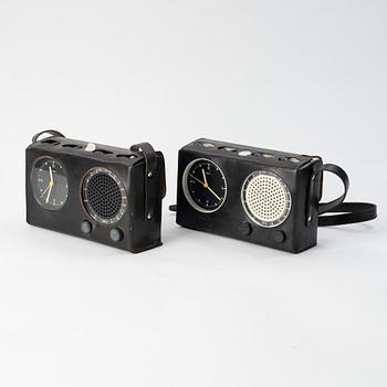 Dieter Rams, & Dietrich Lubs, 5 clock radios, Braun.