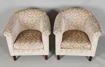 FÅTÖLJER, 1 par, 1900-talets mitt.