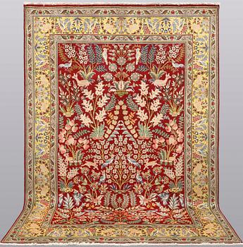 Matta Figural Tabriz, ca  300 x 198 cm.