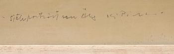 KAJ PIHL, teckning, sign.