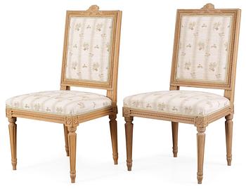 A pair of Gustavian chairs by E. Öhrmark.