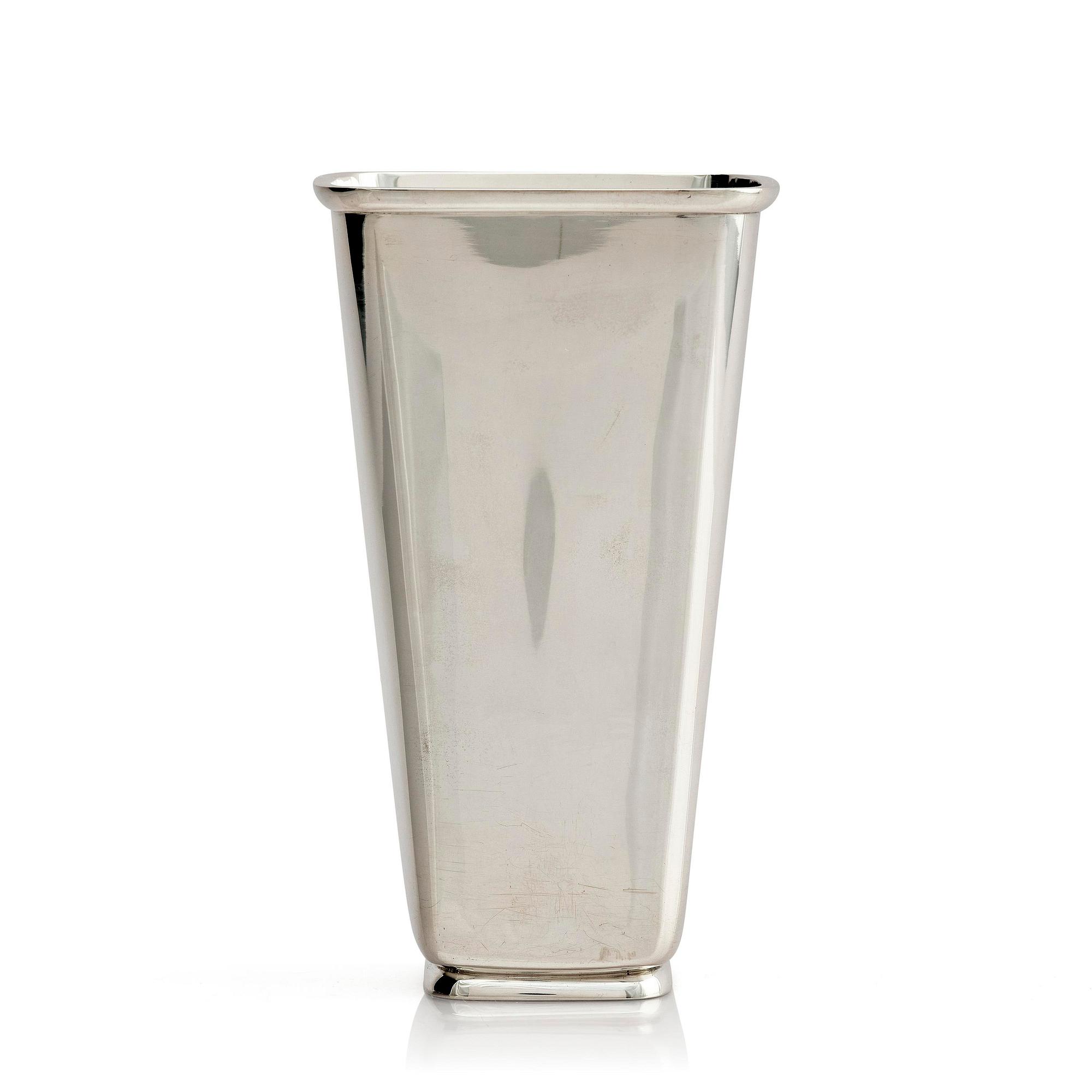 Åke Strömdahl, a sterling silver vase, company Hugo Strömdahl AB, Stockholm 1961.