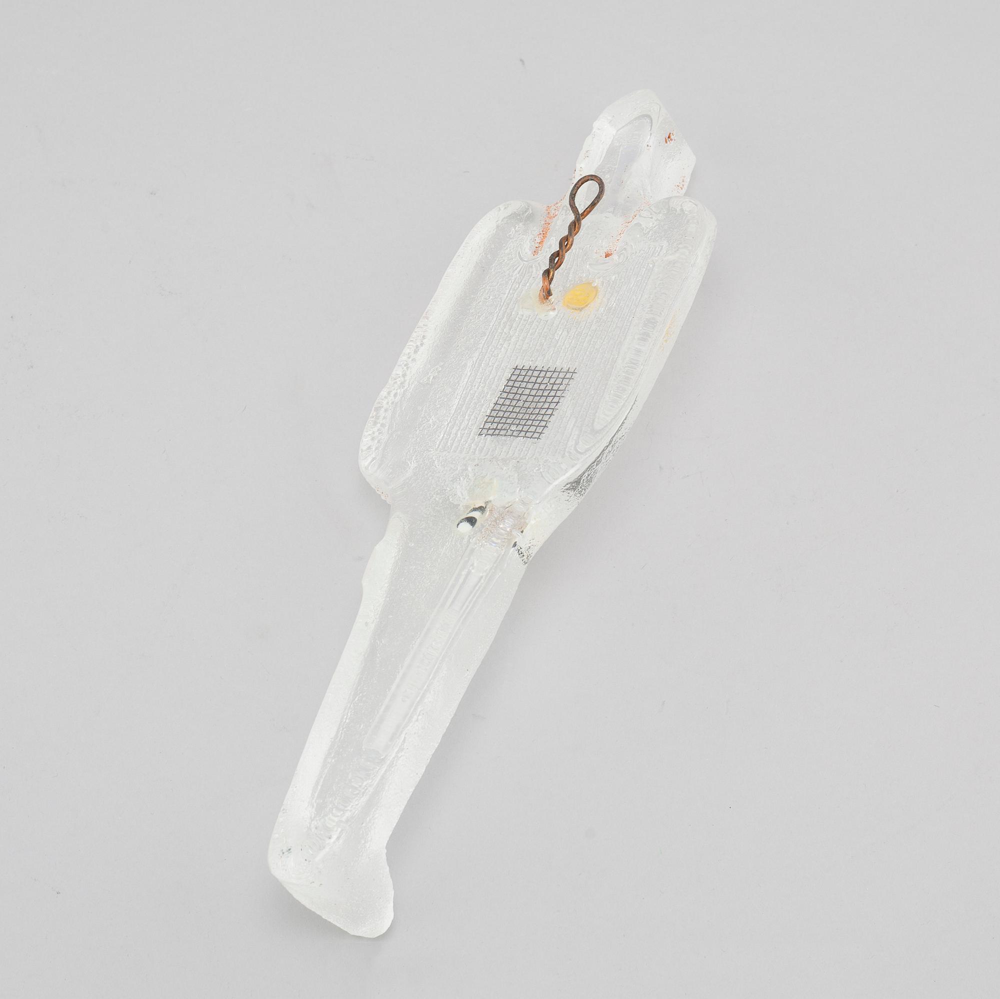 a glass object for Kosta Boda, unique, signed.