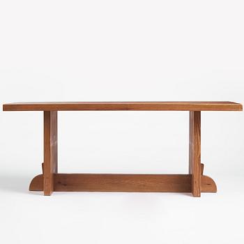 Axel Einar Hjorth, a 'Lovö' stained pine dinner table, Noriska Kompaniet, Sweden 1930s.
