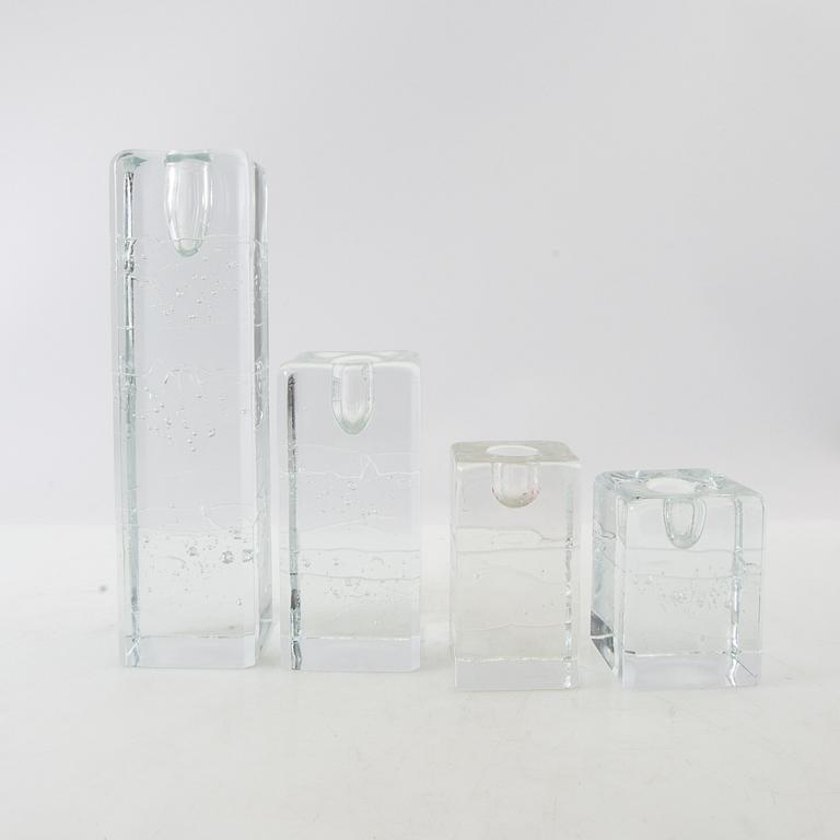Timo Sarpaneva, candlesticks, 11 pcs, "Arkipelago", and candlesticks, 2 pcs, "Arktia", Iittala.