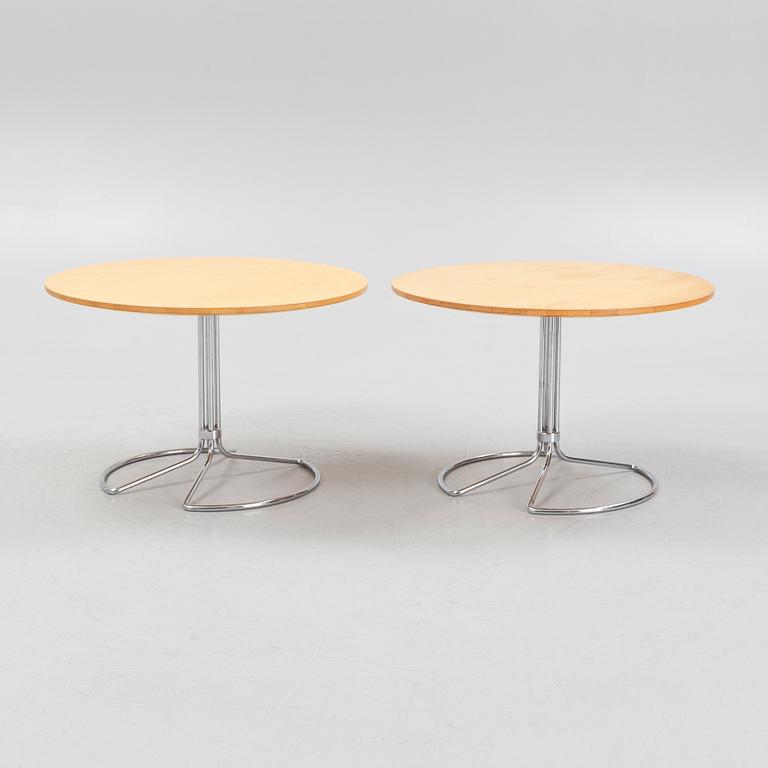 Bruno Mathsson, a pair of coffee tables, Bruno Mathsson International, Värnamo, Sweden.