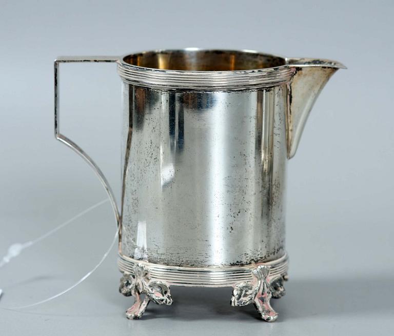 KAFFESERVIS, 3 delar, silver, gustaviansk stil, K Anderson resp Oskar Westberg 1914.