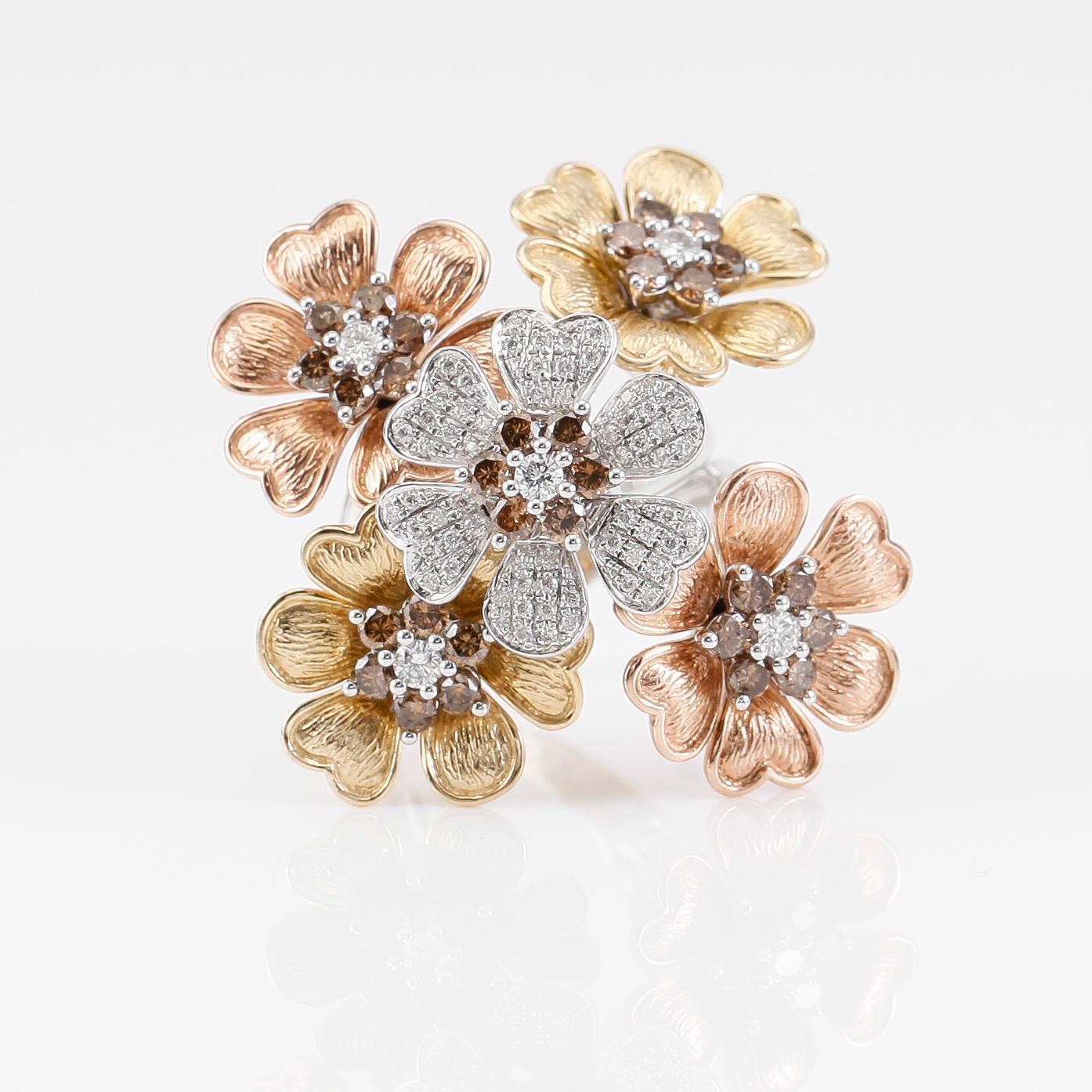 RING, 14K guld och diamanter.