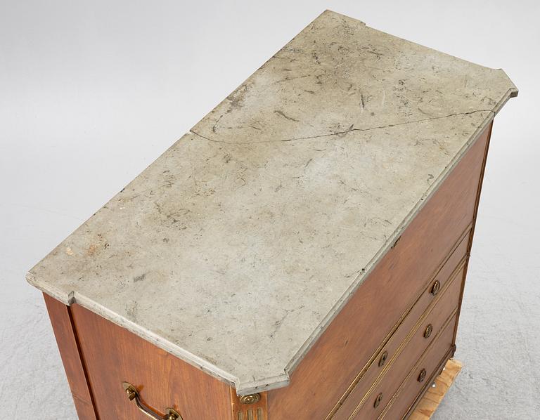 Secretary, late Gustavian, late 18th century, signed.